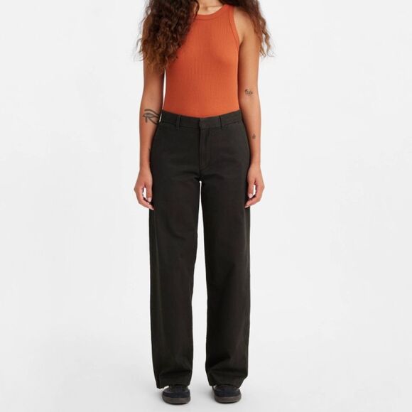 Levi’s baggy trousers black pants waist 25 length 29 grunge neutral minimalist - Picture 1 of 9